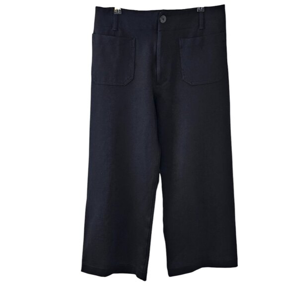 Anthropologie Maeve The Colette Pants, Cropped, Black, High Rise, Stretch, Sz 31 - Picture 1 of 8